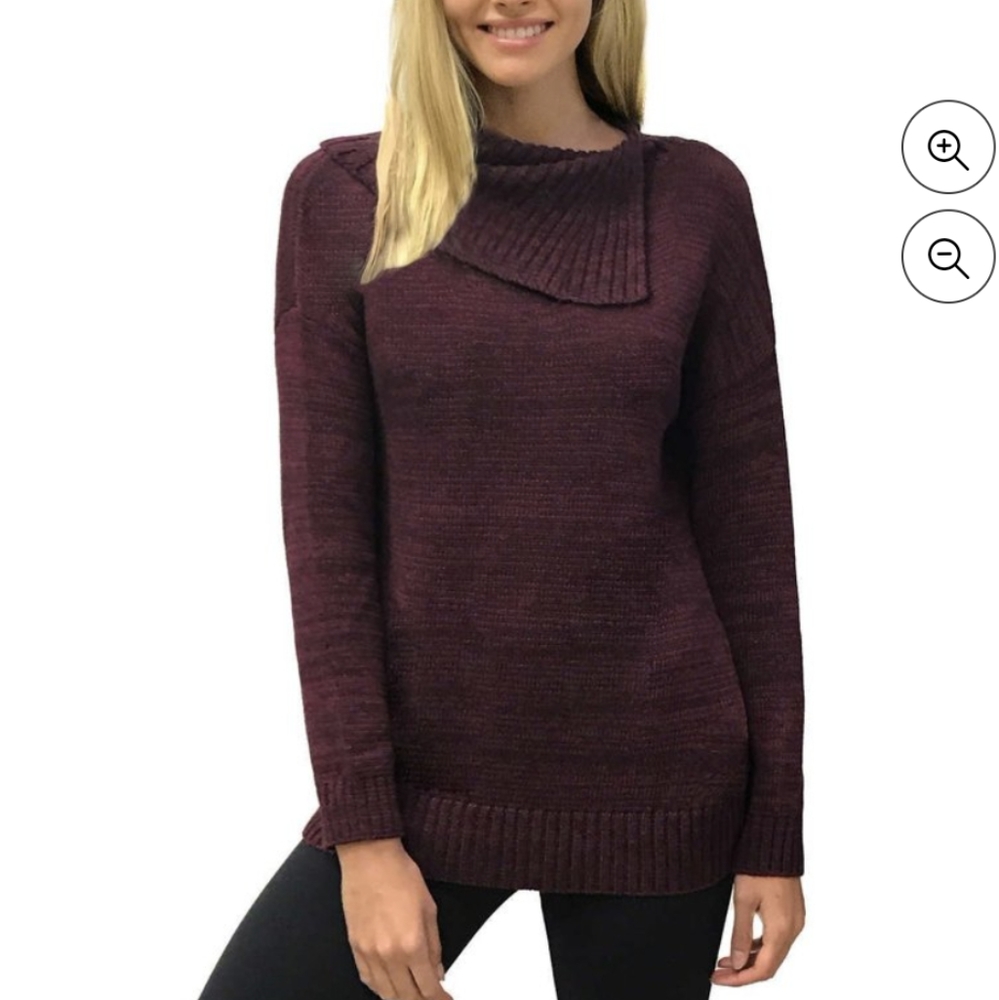 Matty M Women's Burgundy Sweater - Size S